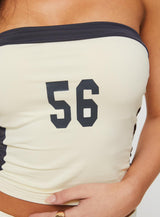 Team Strapless Top Cream