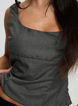 Desni Top Grey