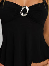 Attina Hardware Detail Top Black