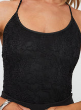 Fuel My Soul Lace Bodysuit Black