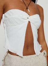 Lose It Strapless Top White