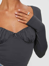 Candyce Long Sleeve Top Slate