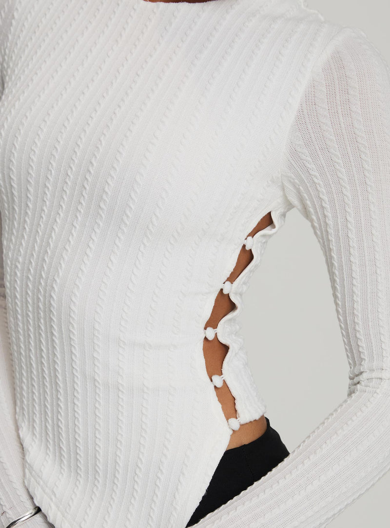Yulkie Long Sleeve Top White