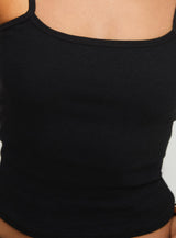 Baseline Rib Top Black