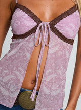 Sacrifices Tie Detail Top Multi Floral