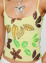 Lunavia Sequin Cami Top Lemon