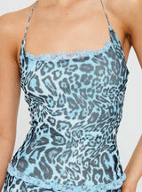 Inner Beauty Top Blue Leopard