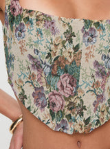 Tender Heart Corset Top Multi