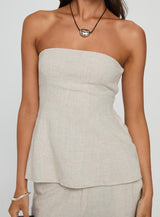 Esidora Strapless Flare Top Natural