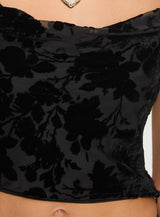 Devore Cami Black Floral