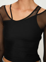 Fulfilled Long Sleeve Top Black