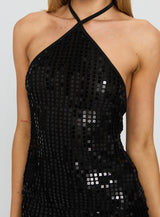 September Sunsets Halter Top Black