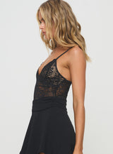 Enchanta Lace Bodysuit Black