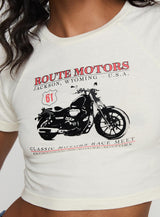 Champ Motors Baby Tee White