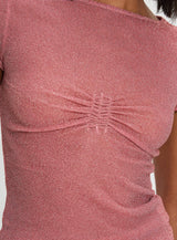 Crystal Clear Mesh Top Pink
