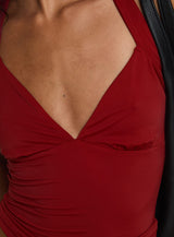 Mielle Top Burgundy