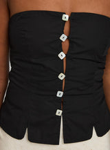 Analeia Strapless Top Black