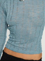 Oriton Long Sleeve Top Blue