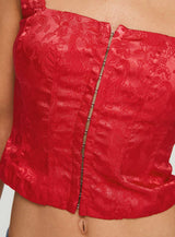 Loyal Heart Corset Top Red