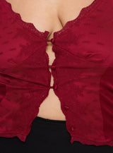 Juliana Top Dark Red Curve