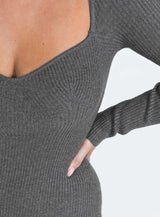 Huttley Knit Romper Grey