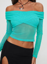 Lauter Off The Shoulder Top Blue