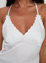 Satina Top White