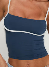 Maidenwell Contrast Top Blue