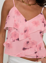 Nectarine Top Pink Floral