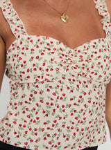 Poppyseed Top Yellow / Floral