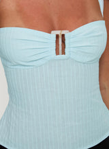 Isabetta Halter Top Aqua