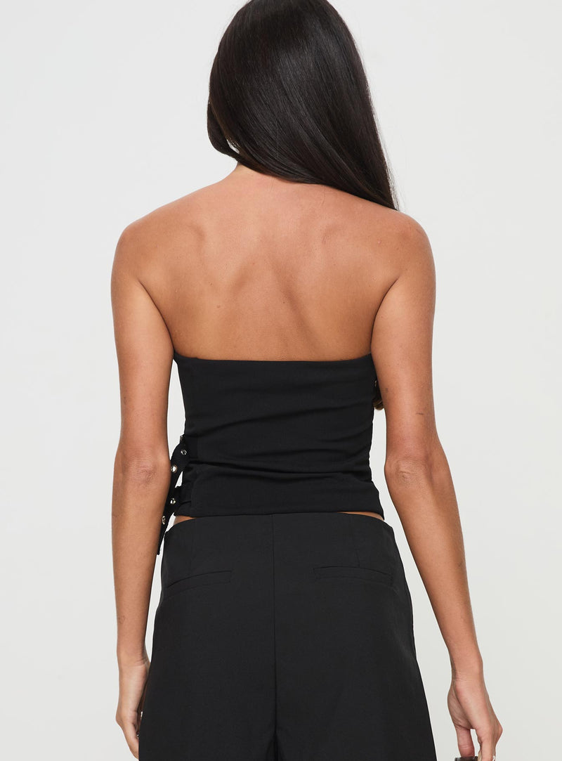 Miles Away Strapless Top Black
