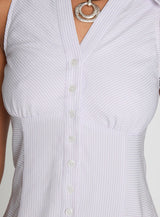 Mark On Me Sleeveless Top Purple Stripe