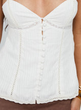 Committed Tie Back Top White