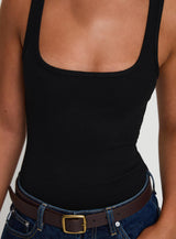 Baseline Rib Bodysuit Black
