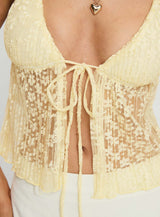 CHANTRIA LACE TOP YELLOW