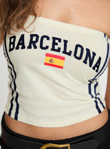 Barcelona Tube Top White