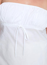 Kiji Strapless Top White Curve