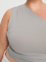Annem One Shoulder Top Grey Curve