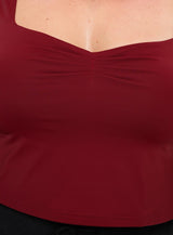Rehna Top Burgundy Curve
