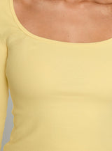 Baseline Rib Long Sleeve Top Yellow
