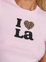 I Heart La Top Pink