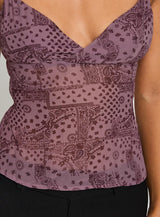 Thank The Angels Backless Top Purple