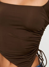 Take Me On Long Sleeve Top Brown