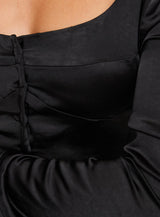 Watch Me Long Sleeve Top Black