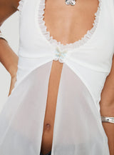 Butterflies Galore Top White