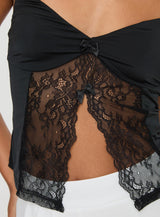 Marcio Lace Top Black