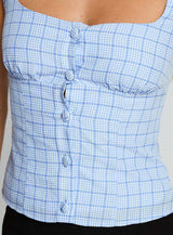 Getting Close Button Up Top Blue Check