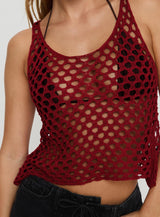 Shikarni Knit Top Red