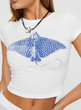 Sting Ray Tee White